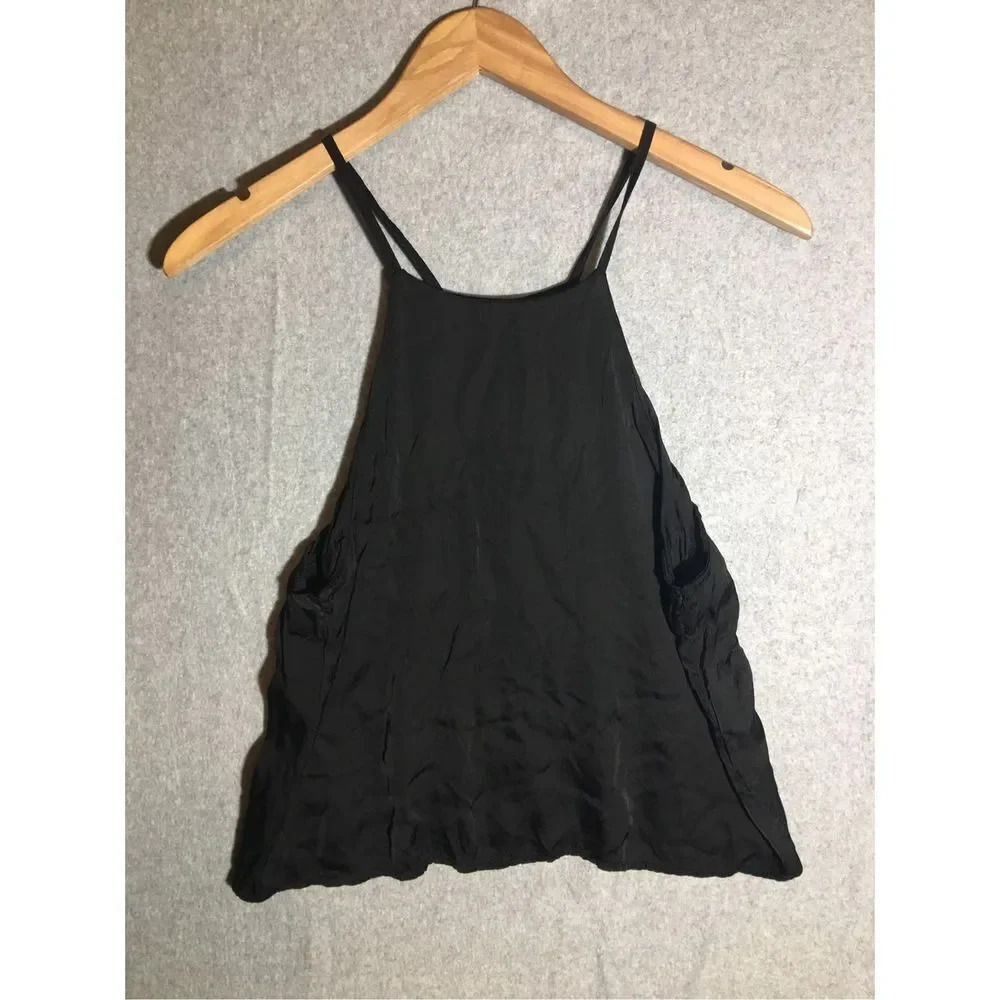 Womens Don’t Ask Why Tank Top Black Strappy One Size Date Night Casual Feminine